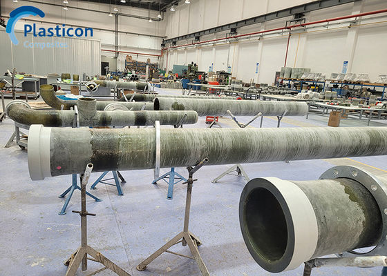 Ανθεκτικότητα στη διάβρωση GRP σωλήνα ASME θαλάσσια ίνες γυαλιού σωλήνα εξάτμισης